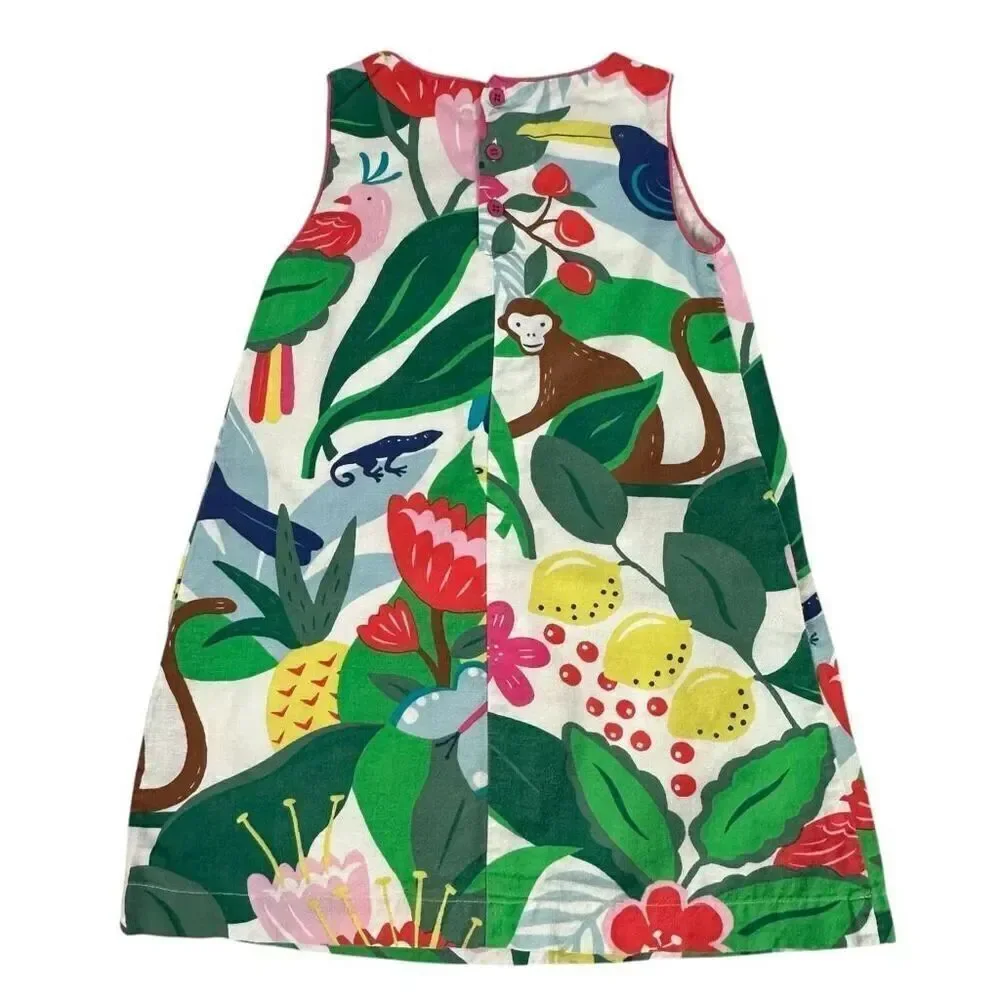 Mini Boden Jungle Shift Dress size 5-6 Pockets